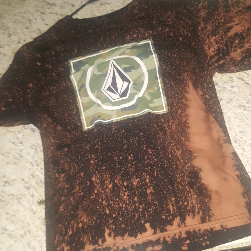 Bleached  and cut volcom shirt